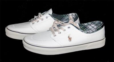 Ralph Lauren Faxon X Embroidered Logo Off-White Canvas Plaid  display picture 1