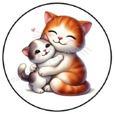HUGGING CATS KITTENS ENVELOPE SEALS LABELS STICKERS PARTY FAVORS