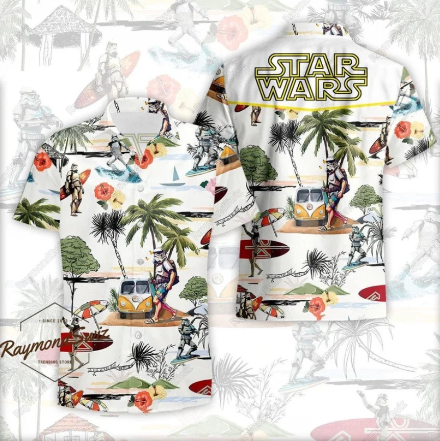 Stormtrooper Button 3D HAWAII SHIRT