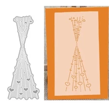 Bubble Spotty Line Metal Die Cuts, Hearts Bubble Spotty Line Metal Cutting Di...