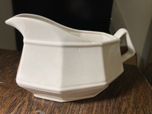 Ceramic/Porcelain White Pitcher/Gravy Boat 