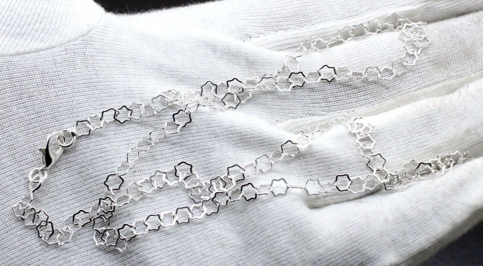 925 Sterling Silver Handmade Jewelry Beautiful Adorable Chain Necklace S-20-22"