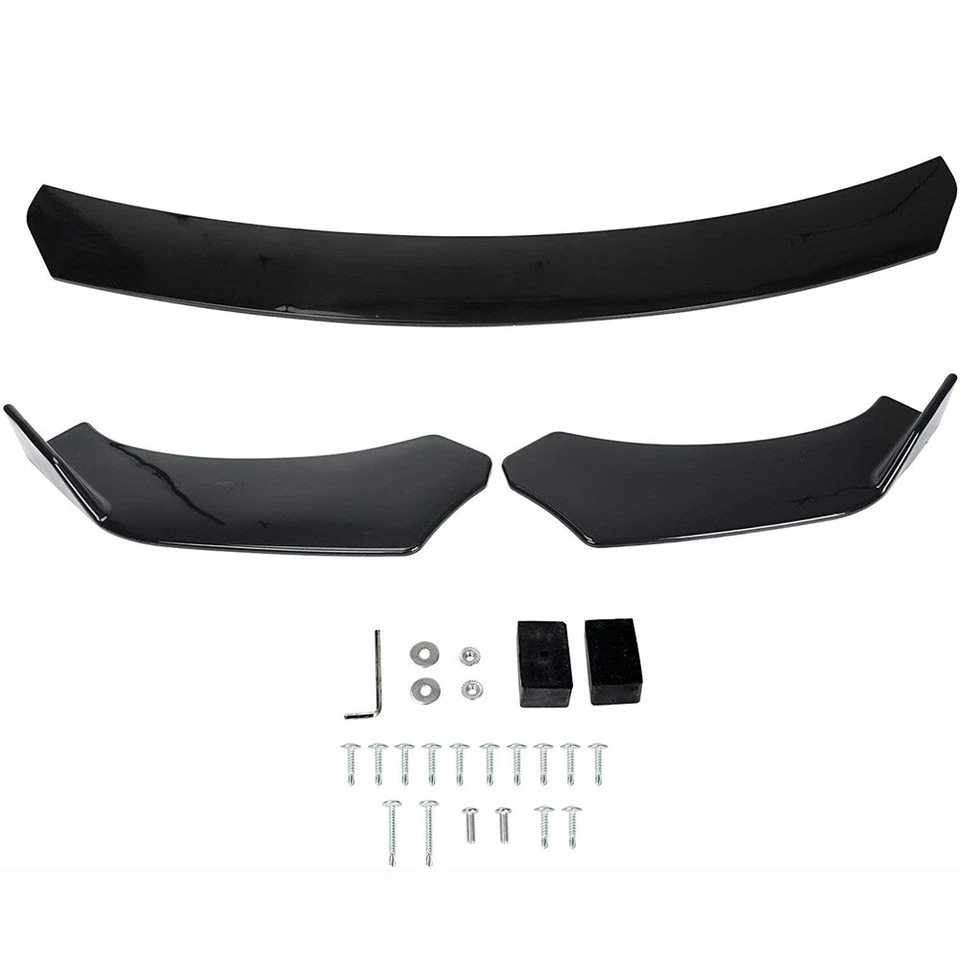 For Nissan 370Z 2009-2021 Front Bumper Lip Spoiler Splitters Chin + Strut Rods - Image 4 of 4