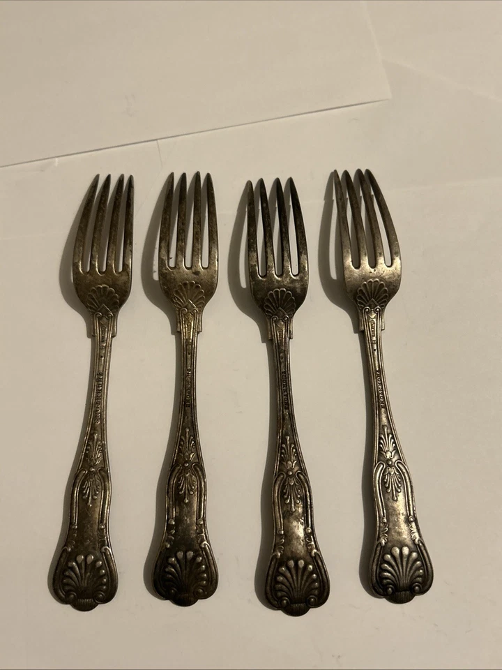 Tenedores de cena THORNTONS Gorham plateados ¡Lote de 4!!! Foto 2 de 4