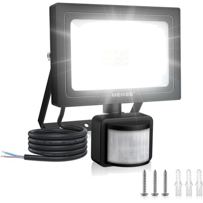 Superhelles 15W LED Flutlicht mit  Nässe- und Staubschutz, Bewegungssensor