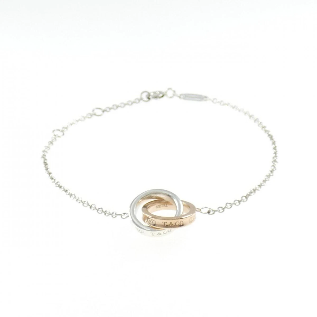 Authentic Tiffany Co. Double Interlocking Bracelet 260 006 126 0566