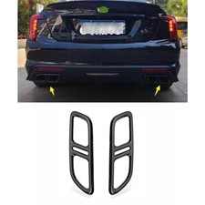 2pc For Cadillac CT5 2020-2023 Black Titanium Rear Tail Exhaust Muffler Tip Pipe