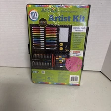 Art 101 Budding Artist Kit 101 Pieces with Learning Guide New Sealed