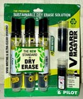 Pilot V Board Master Dry Erase Markers Set +2 Refills Black Ink Medium Tip 3pk