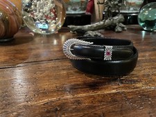 Douglas Magnus James Reid Dgn Sterling Silver Ruby Belt Buckle Nu30-31-1.25-.75  