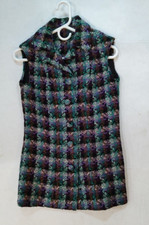 Donegal tweed wool vintage Irish vest Collared Womens Unlined see measurements
