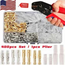400X Assortment Male Female Bullet Terminals Electrical Wire Crimp Connector Kit