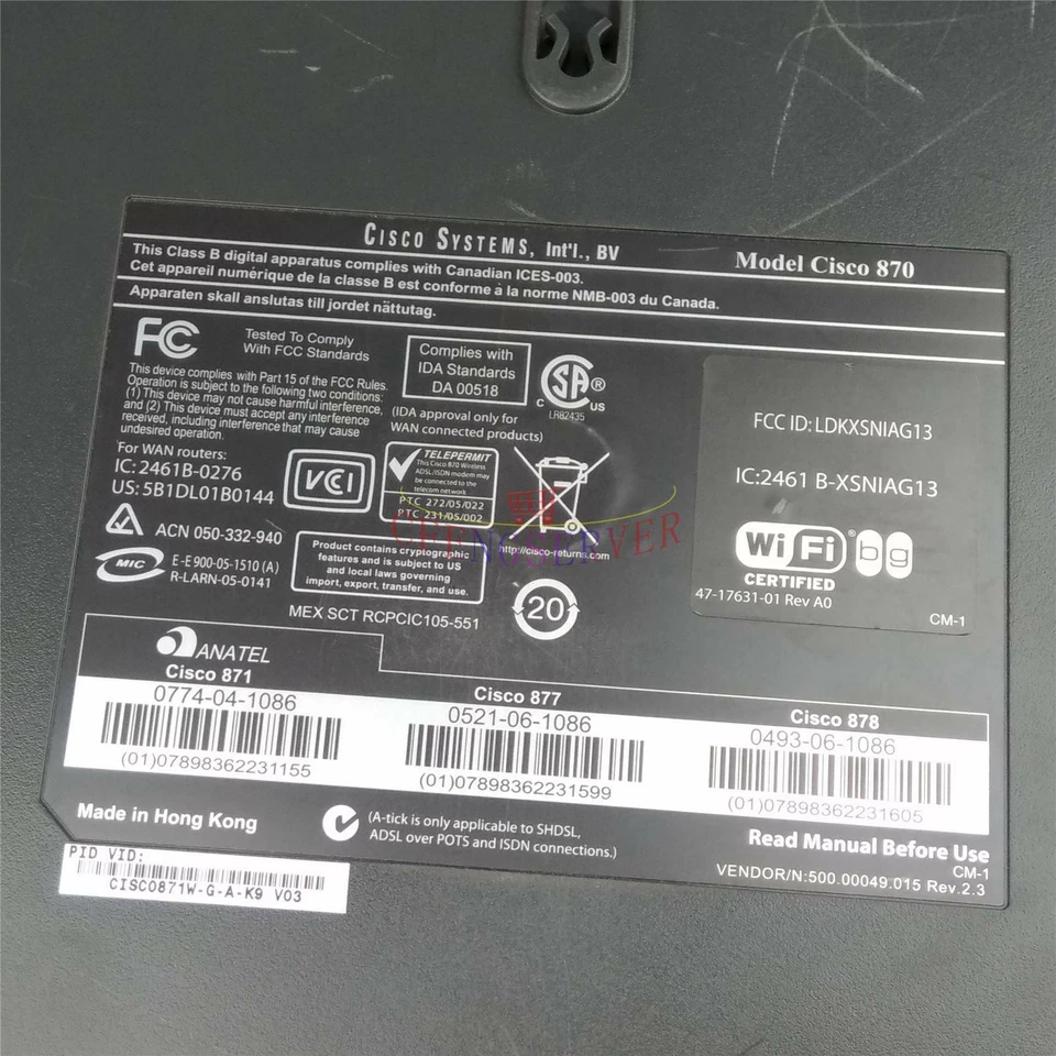 USED CISCO 871W-G-A-K9 00 Series-871W CISCO Wireless Intergrated Services Router - Image 4 of 4