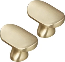Gold Knobs 10 Pack Cabinet Knobs 1.25 Inch Length for Dresser Cabinet Drawer US