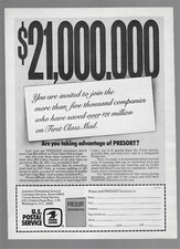 1978 United States Postal Service USPS Presort Mail Vintage Print Advertisement