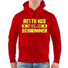 Kapuzenpullover Rettungsschwimmer Lifeguard NEONGELB Schwimmbad freibad therme 