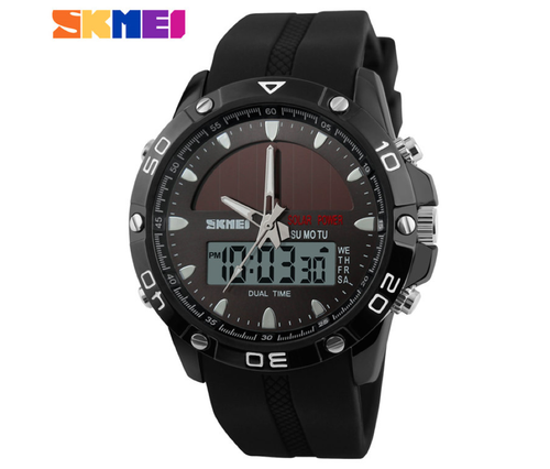Orologio da Polso Uomo Skmei 1064 Energia Solare Sport Multifunzione Luce  Led | eBay