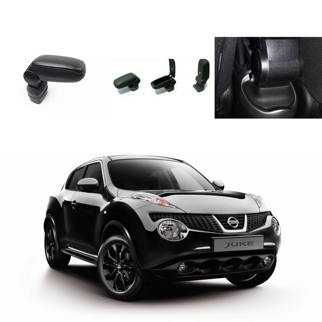 Black Leatherette Centre Armrest for NISSAN JUKE 2010Up Center Console