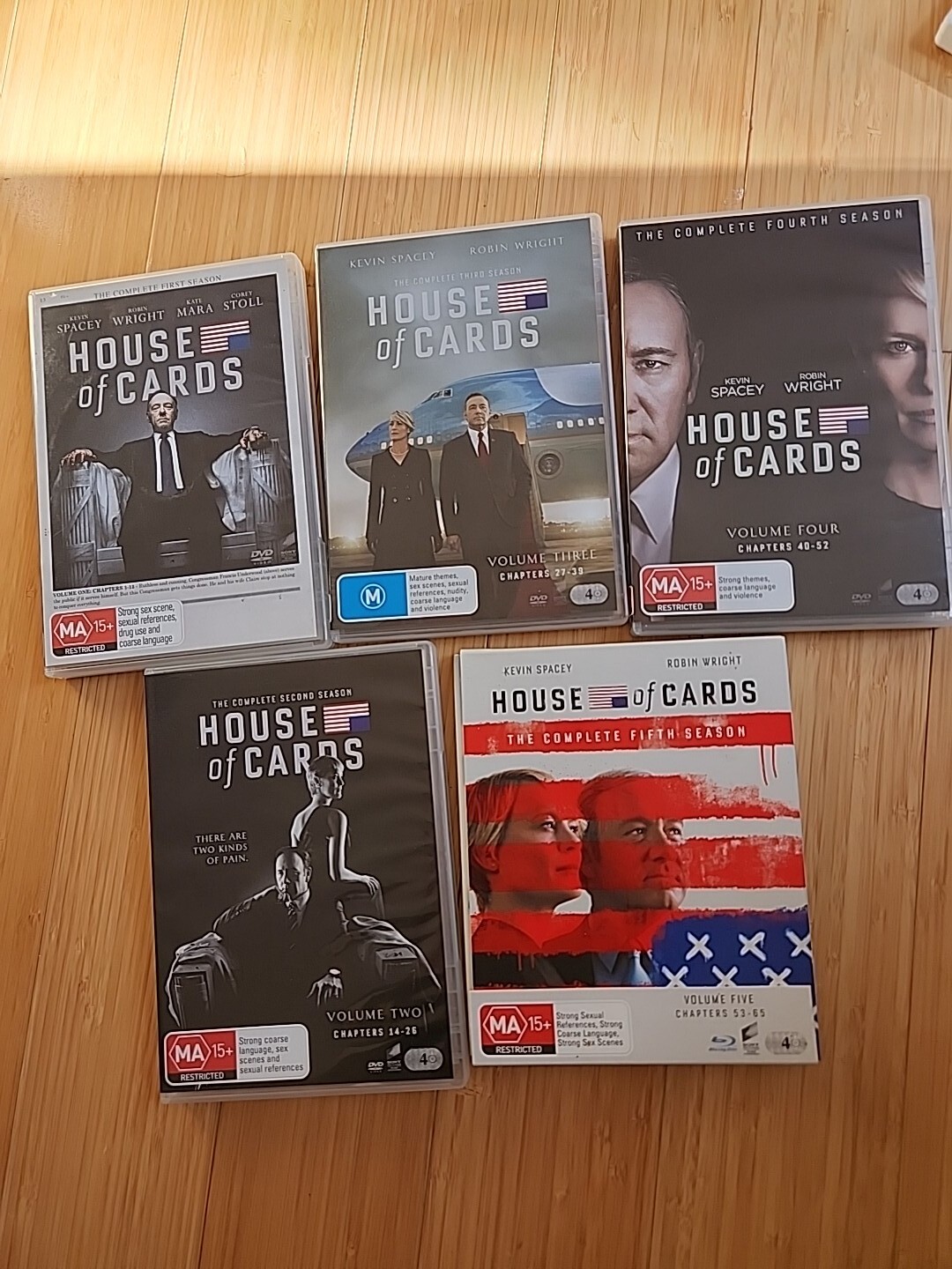 House of Cards complete season 1-5 DVD /Blu-ray Boxset - Region 4 | eBay