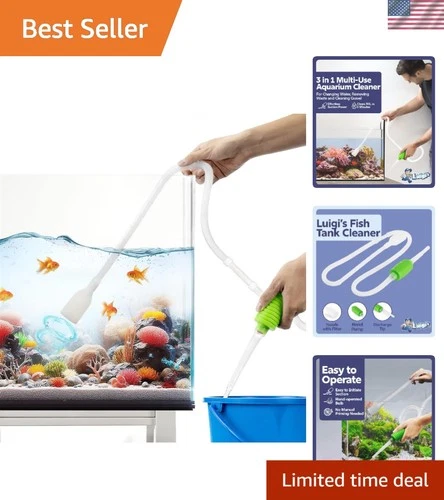 Lightweight Aquarium Cleaning Tools - Hand Siphon for Hassle-Free Water Changes