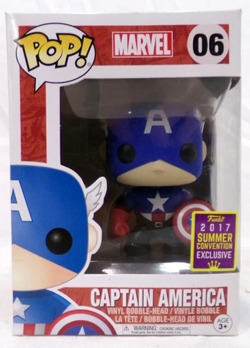 Funko Pop! 06 Captain America 2017 Summer Con Exclusive Marvel Vinyl Figure