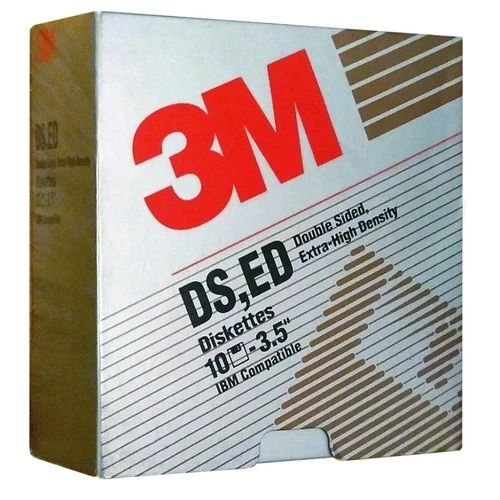 10x Floppy 3.5“ Zoll Disketten 3M 2,88 MB / 4MB - neu und unbenutzt NOS