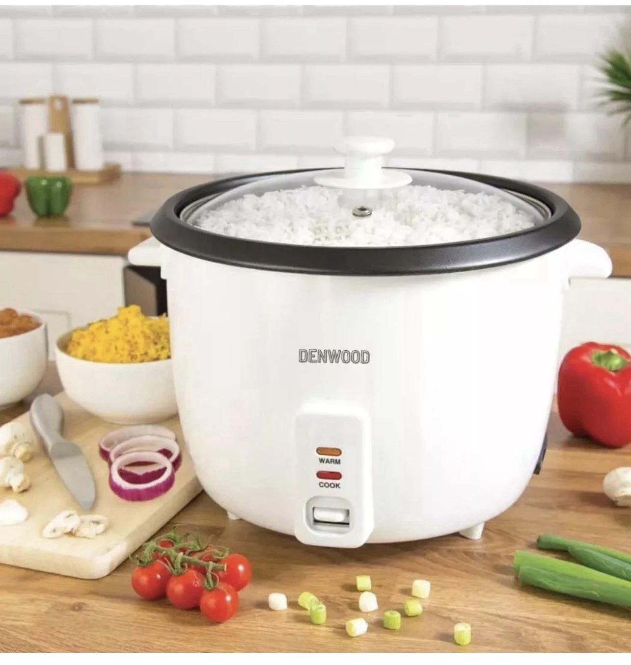 Electric Rice Cooker 1.0L – Non-Stick Removable Bowl, Keep Warm Function