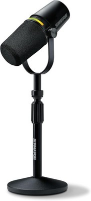 MV7+ Podcast Dynamic Microphone with Stand   OBS Certified, Enhanced Audio, LED