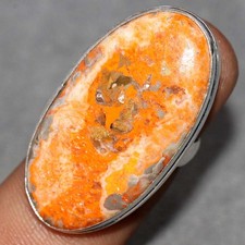 925 Silver Plated Bumble Bee Jasper Ring US 7 Limited Edition Design Trendy GW