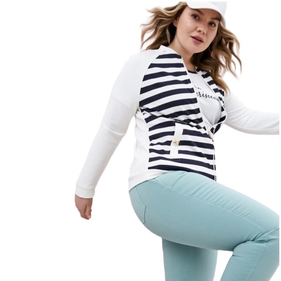 Marina Rinaldi Sport супер тонкий вырез джинсы в морской пены размер MR29 США 20 - 20W новый без ЯРЛЫКОВ - Изображение 2 из 4