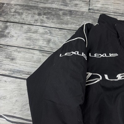 Lexus Racing Puffer Jacket Black Embroidered Motorsport Streetwear