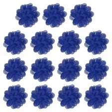 Applique tessuto cucito fiori chiffon artigianali confezione da 4 pollici e 15 e blu zaffiro
