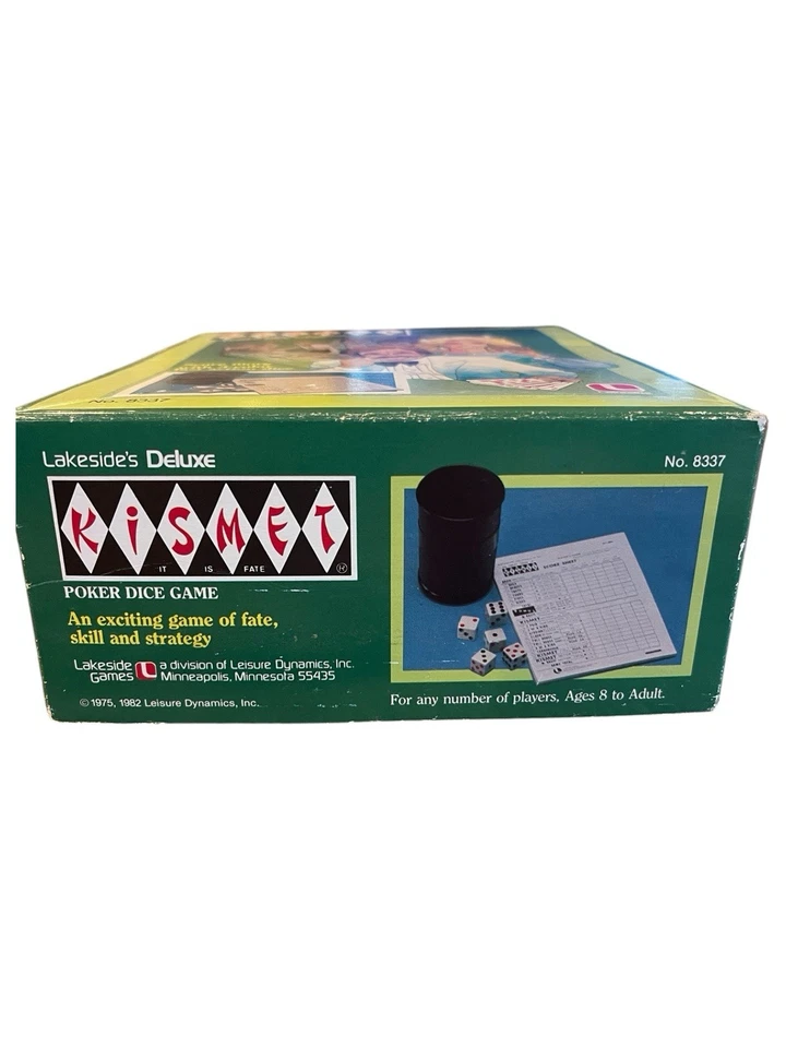 Vintage Lakeside’s Deluxe KISMET Poker Dice Game 1982 - Image 3 of 4