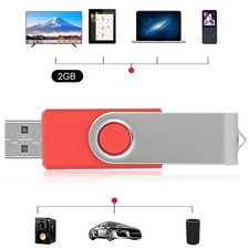 USB Flash Drive Candy Red Rotatable Storage For PC Tablet2GB