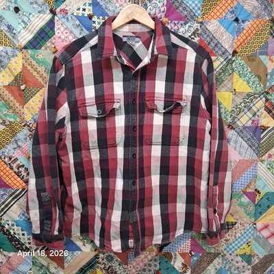 Gander Mountain Guide Series Heavyweight Flannel Shirt Mens XL Red Plaid