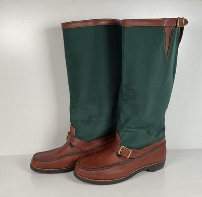 Vintage Gokey Botte Sauvage Snake Boots | Green Canvas  display picture 3