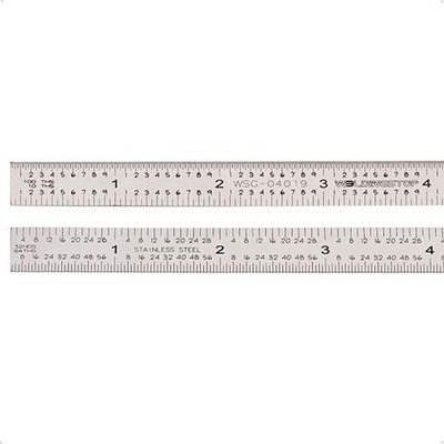6 in Machinist Ruler Scale Graduation Flexible Decimal Inch Steel Rule 1pc