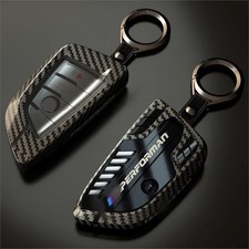BMW Carbon Fiber Pattern Performance Key Fob Cover  Keychain