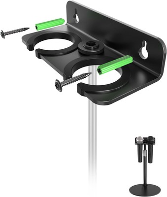 [2025 Upgrade ] Multi Microphone Holder for Mic Stand Storage Organizer for