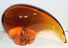 Large Vintage Mid Cenury Modern Amber Murano Glass Polar Bear Figure Sculpture