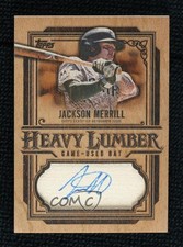2025 Topps Series 2 Heavy Lumber Auto Relics Jackson Merrill #HLAR-JM Auto 1co7