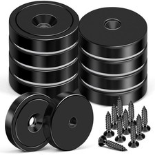 Strong Magnets Heavy Duty 150LB Cup Magnets with Countersunk - 10 Pac