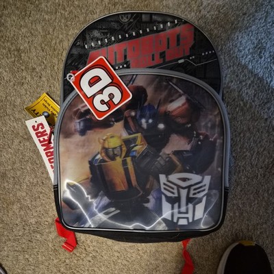 Transformers 3D Face 16'' Backpack with lunch bag