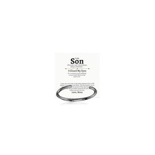 To My Son Bracelet From Mom Durable Black Stainless Steel Cuff Bracelet with A
