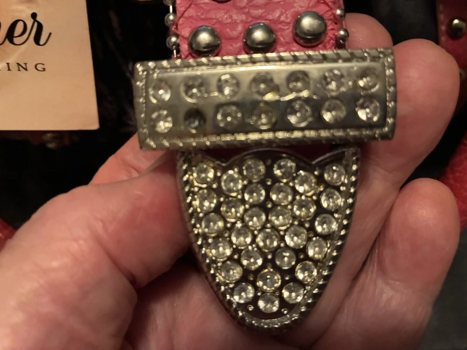 Bolsa de transporte Texas Leather Manufacturing rosa e camuflada nova cravejada Bling - Imagem 2 de 4