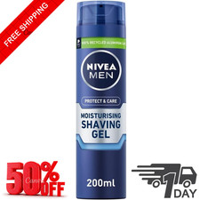 NIVEA Men Protect Care Moisturising Men Shaving Gel Beard Care 200ml Aloe Vera