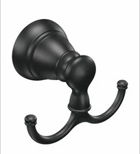 Moen Banbury Double Robe Hook - Matte Black - Y2603BL