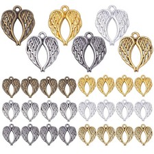 60pc Alloy Angel Wings Fairy Wing Charms Beads Pendant Craft Supplies Alloy