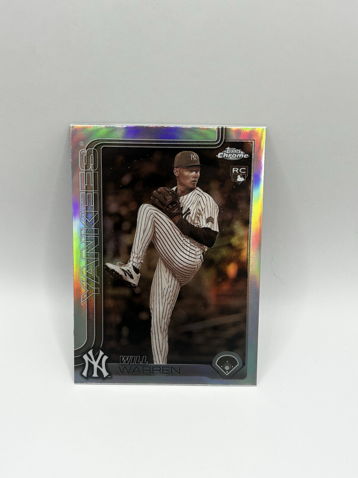 Will Warren 2025 Topps Chrome #81 Sepia Refractor New York Yankees