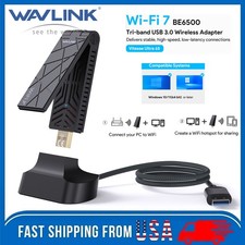 WAVLINK WiFi 7 BE6500 USB WiFi Adapter for Desktop PC Tri-Band Network Adapter